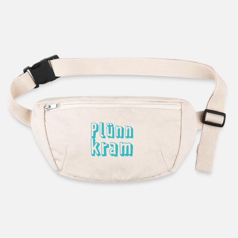 Plünnkram blau - Stanley/Stella recycelte Gürteltasche - Naturweiß