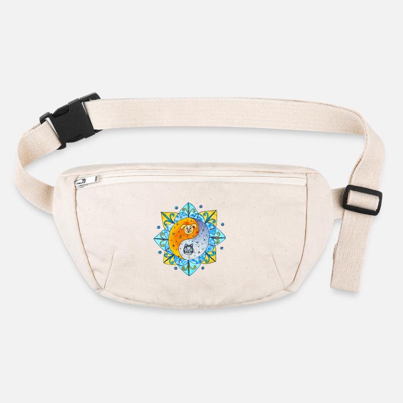 Chien de chat Mignon Yin Yang Symbole Mandala Sac banane recyclé Stanley/Stella