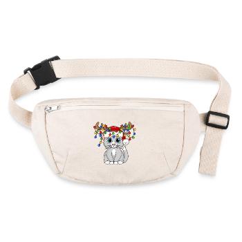 Christmas kitty - Stanley/Stella recycled Hip Bag  - natural - Front