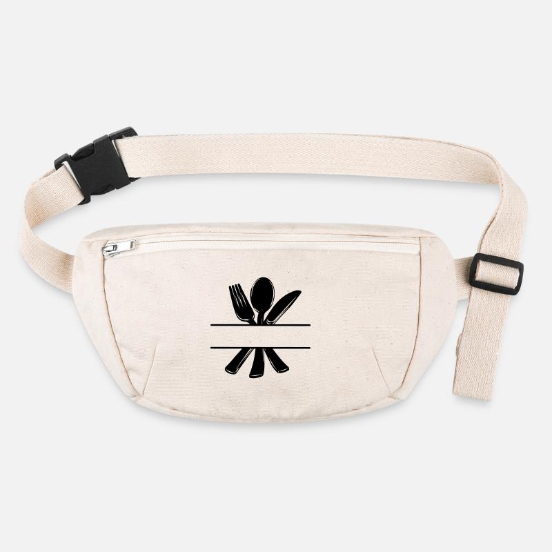 Logo du menu de couverts avec barre transparente Sac banane recyclé Stanley/Stella