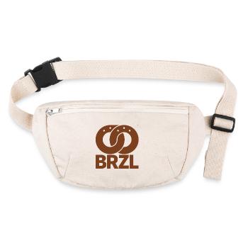 Minimaliste et moderne – Design bretzel bavarois - Sac banane recyclé Stanley/Stella - blanc naturel - Devant