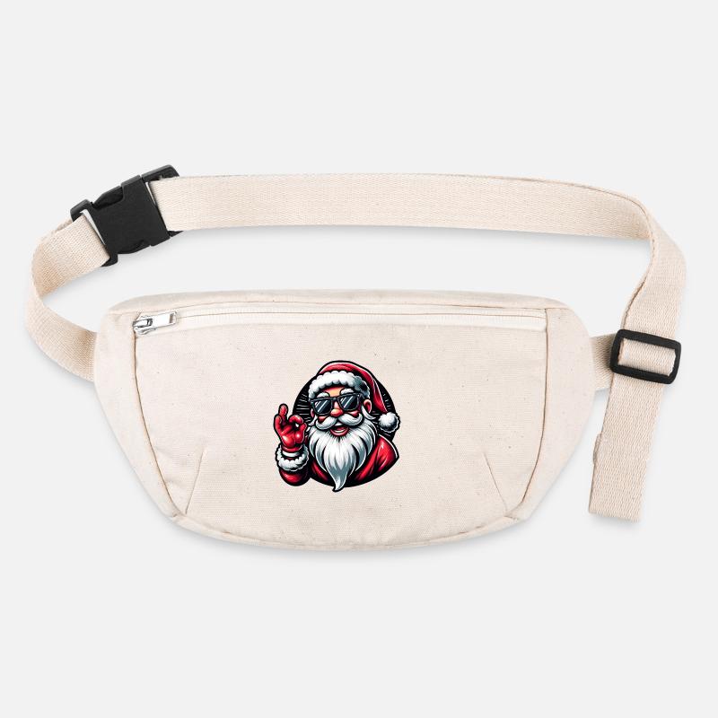 Weihnachtsmann mit Sonnenbrille Xmas Kostüm Stanley/Stella recycelte Gürteltasche