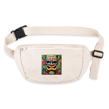 Tiki Mosaic - Stanley/Stella recycled Hip Bag  - natural - Front