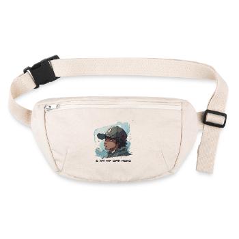 Super-héros de style anime - Sac banane recyclé Stanley/Stella - blanc naturel - Devant