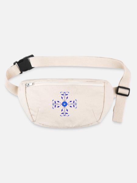 Blue Flower Kross - Stanley/Stella recycled Hip Bag  - natural - Front
