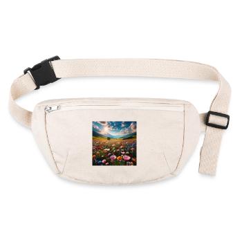 Évasion Florale - Sac banane recyclé Stanley/Stella - blanc naturel - Devant