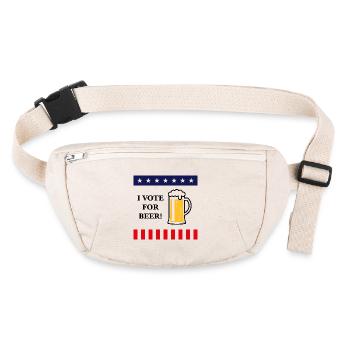 Election USA Stars and Stripes - Stanley/Stella recycled Hip Bag  - natural - Front