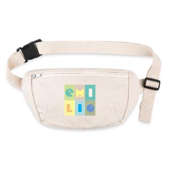 Emilio Nom Bébé Garçon Coloré - Sac banane recyclé Stanley/Stella - blanc naturel - Devant