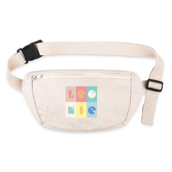 Leonie prénom fille coloré - Sac banane recyclé Stanley/Stella - blanc naturel - Devant