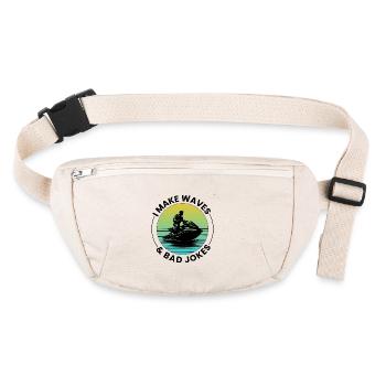 Je fais des vagues et des mauvaises blagues Jet Ski - Sac banane recyclé Stanley/Stella - blanc naturel - Devant