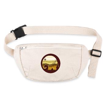 Golden Elephant (Ethno, Circle) - Stanley/Stella recycled Hip Bag  - natural - Front