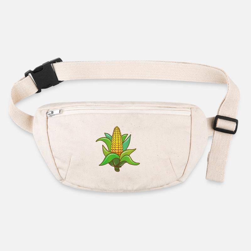 Épis de maïs frais dans un style de bande dessinée rétro colorée Sac banane recyclé Stanley/Stella