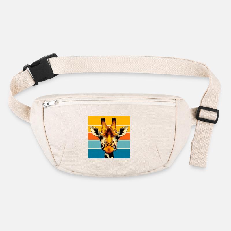 girafe - Sac banane recyclé Stanley/Stella - blanc naturel