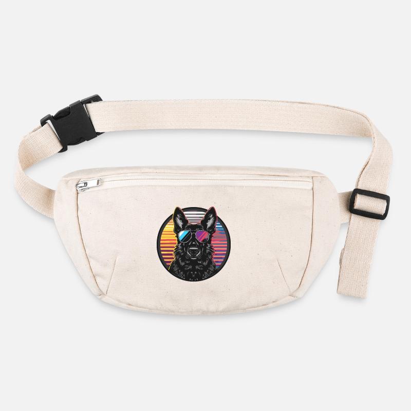 Chien cool avec des lunettes de soleil Sac banane recyclé Stanley/Stella