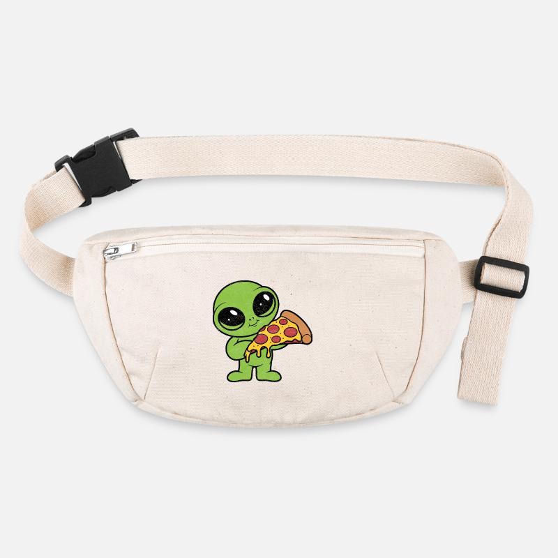 Extraterrestre mignon avec une part de pizza Fan de pizza Sac banane recyclé Stanley/Stella