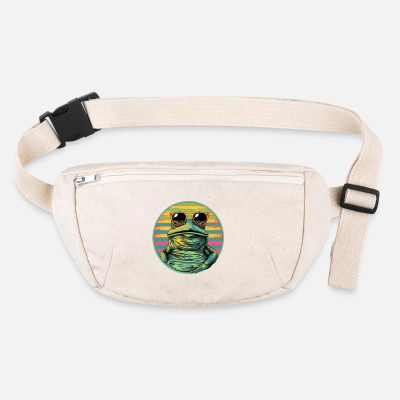 Grenouille avec des lunettes de soleil rétro Sac banane recyclé Stanley/Stella