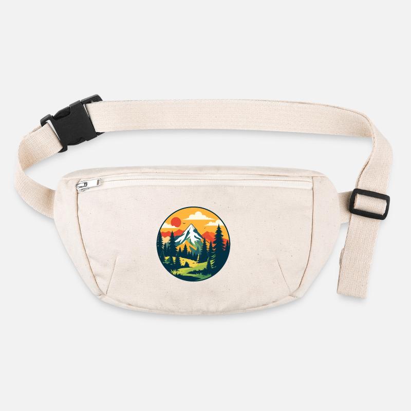 Forest Mountains Nature Hiking Mountaineering Motif Stanley/Stella recycled Hip Bag 