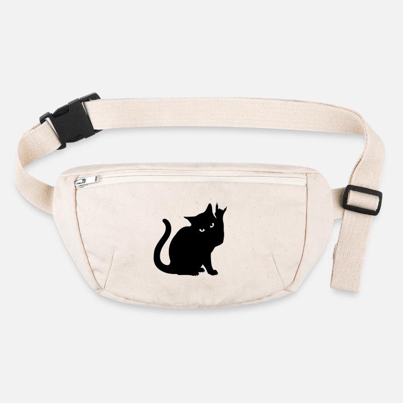 Chat Noir – Silhouette de cornes de diable Sac banane recyclé Stanley/Stella