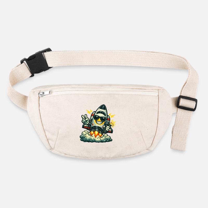 Space Rocket Duck with Microphone Stanley/Stella recycled Hip Bag 