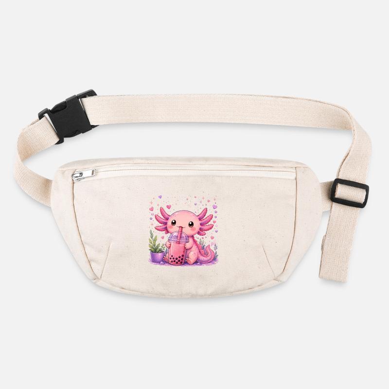 Pink Axolot mit Bubble Tea Stanley/Stella recycelte Gürteltasche