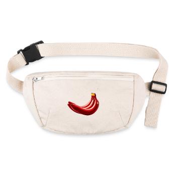 Rote Banane – Exotische Kunst - Stanley/Stella recycelte Gürteltasche - Naturweiß - Vorne