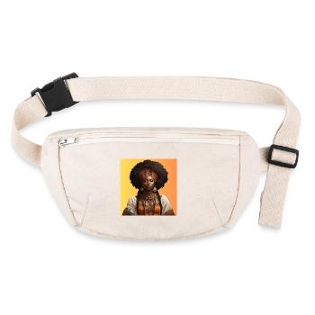 Afro Style Splendeur Ethnique - Sac banane recyclé Stanley/Stella - blanc naturel - Devant
