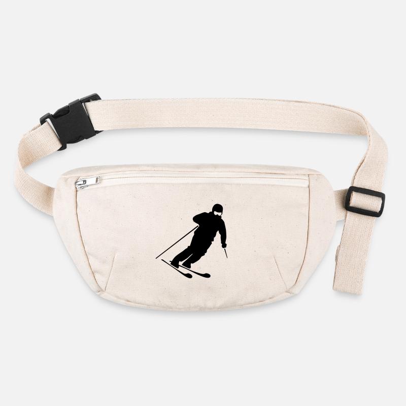 Skifahrer Action Silhouette Stanley/Stella recycelte Gürteltasche