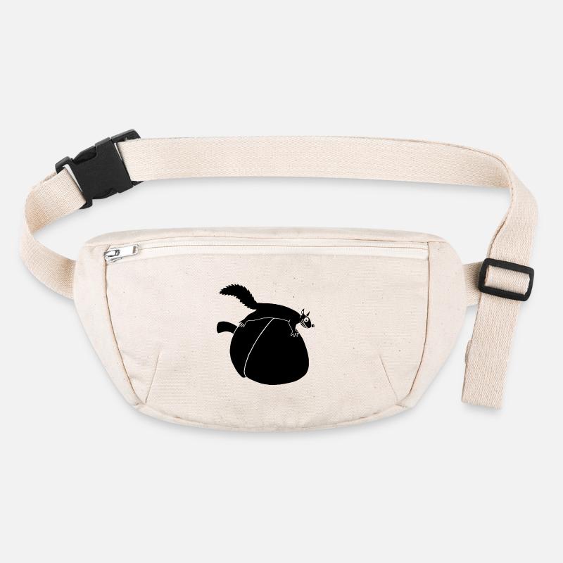 Das Eichhörnchen gegen die Eichel (schwarz) Stanley/Stella recycelte Gürteltasche