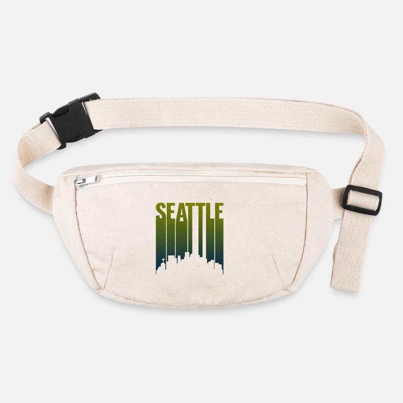 Seattle Skyline Grüngradient Stanley/Stella recycelte Gürteltasche