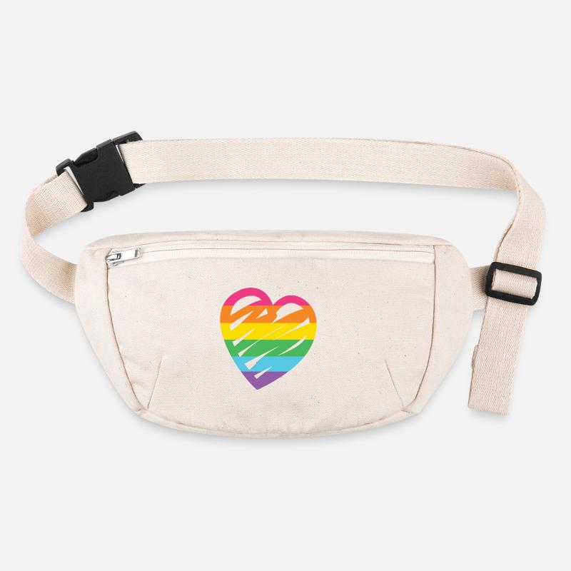 LGBTQ Rainbow Heart Stanley/Stella recycled Hip Bag 