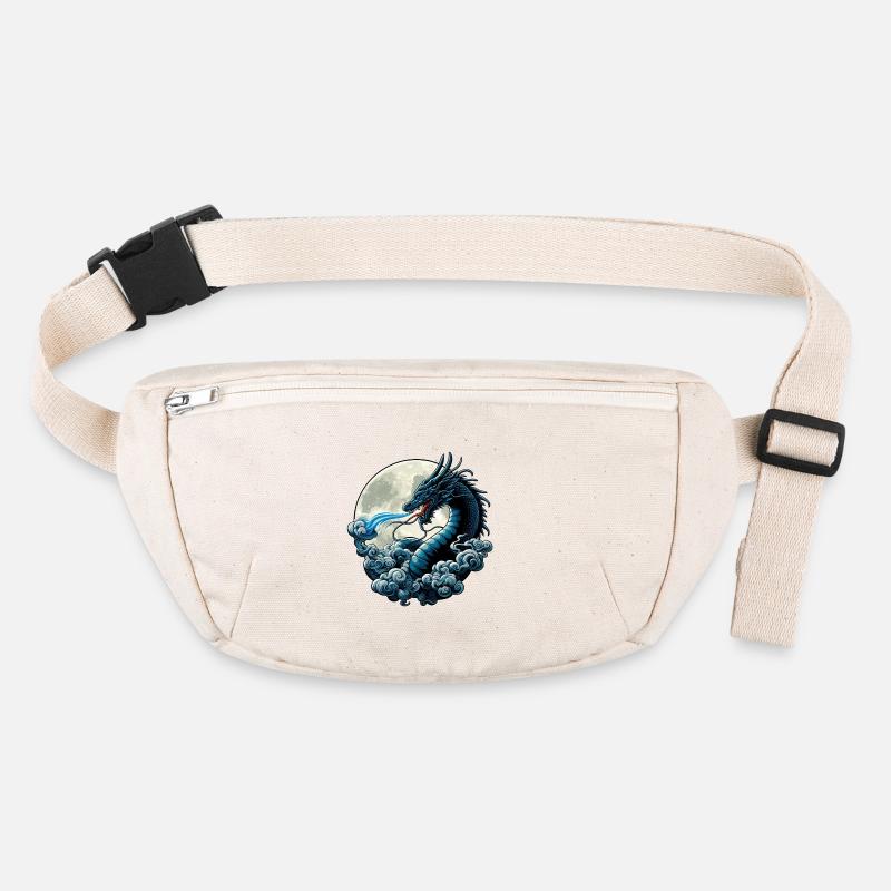 Mystical Blue Dragon with Moon - Enchanted Night Stanley/Stella recycled Hip Bag 