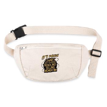 Trading ma passion cool trading design - Sac banane recyclé Stanley/Stella - blanc naturel - Devant