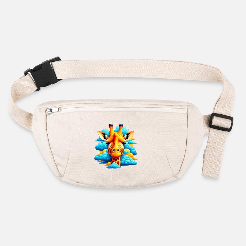 Giraffe with head in cloud clouds Stanley/Stella recycled Hip Bag 