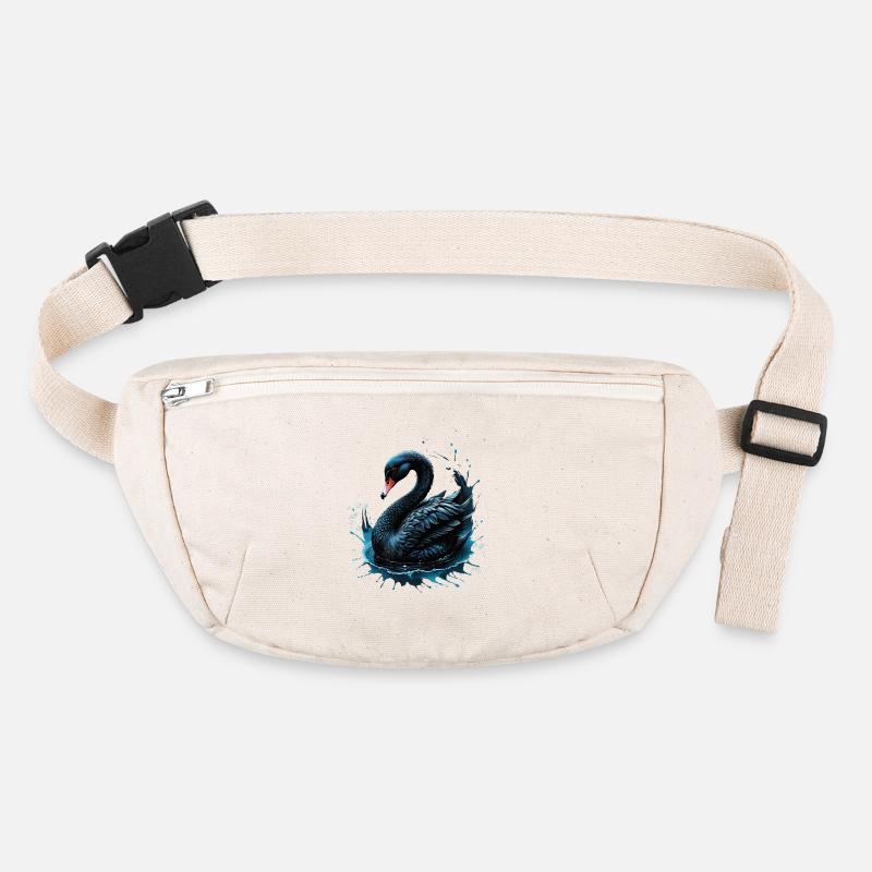 Elegance in motion, the black swan, Stanley/Stella recycled Hip Bag 