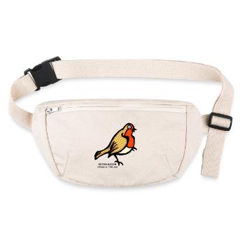 Rotkehlchen Erithacus rubecula Garten Vogel Party - Stanley/Stella recycelte Gürteltasche - Naturweiß - Vorne