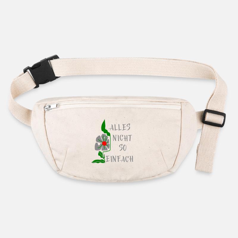 Blumenmuster mit Spruch  alles nicht so einfach  Stanley/Stella recycelte Gürteltasche