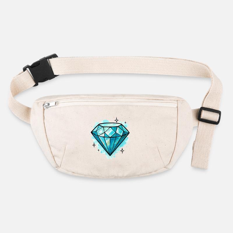 Blauer Diamant Kristall Illustration Stanley/Stella recycelte Gürteltasche