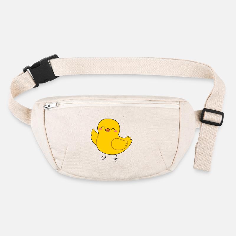 Cheerful Yellow Chick Cartoon Stanley/Stella recycled Hip Bag 
