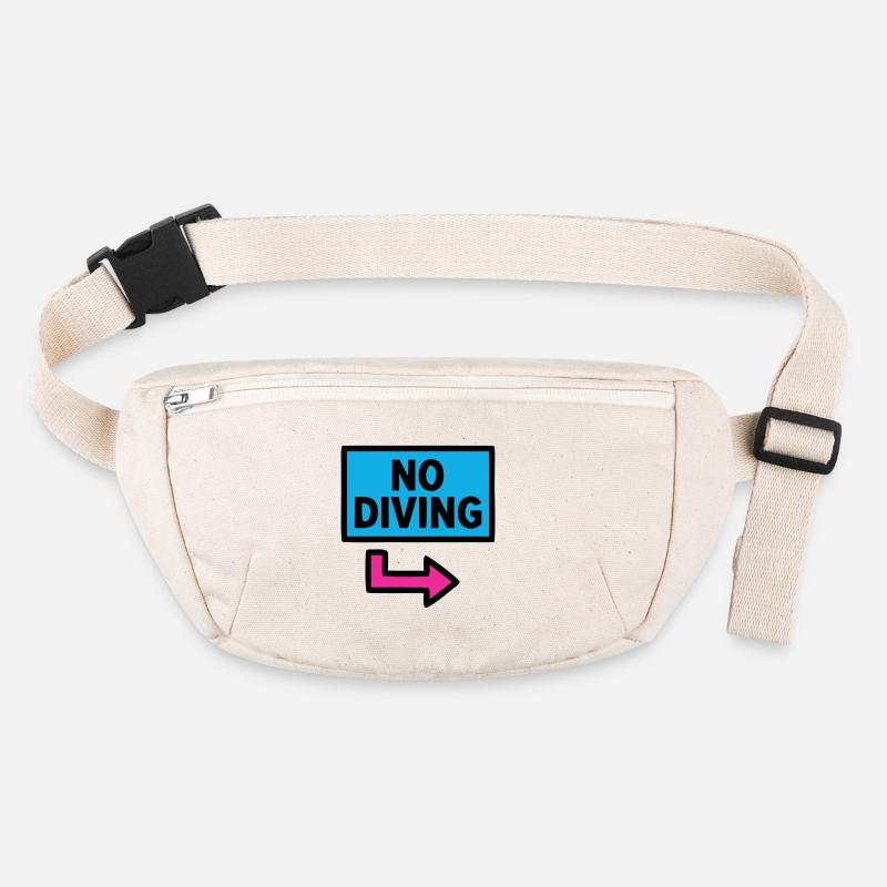 No Diving Sign Pool Retro Stanley/Stella recycled Hip Bag 