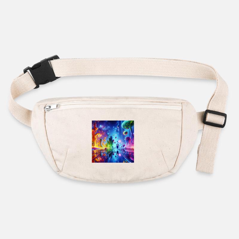 Surreale Traumlandschaft: Neon-Gewässer Stanley/Stella recycelte Gürteltasche