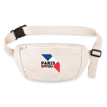 Paris je t'aime - Sac banane recyclé Stanley/Stella - blanc naturel - Devant