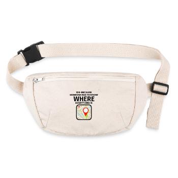 GIS Where Everything Is Map Location - Stanley/Stella recycled Hip Bag  - natural - Front