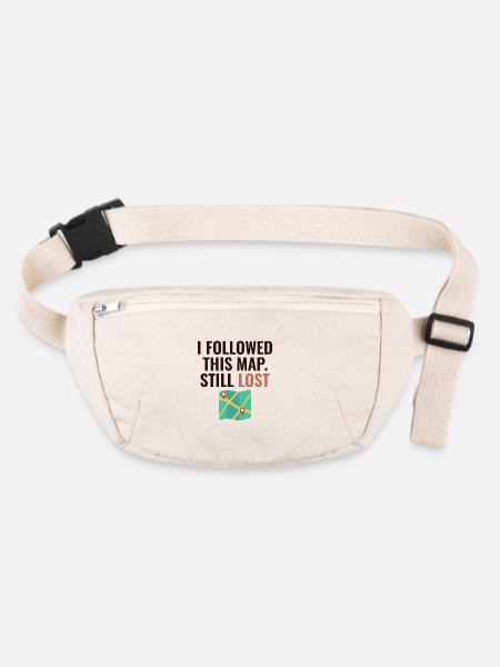 I Followed This Map Still Lost Funny GIS - Stanley/Stella recycled Hip Bag  - natural - Front
