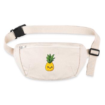 ananas content, expression innocente et mignonne - Sac banane recyclé Stanley/Stella - blanc naturel - Devant