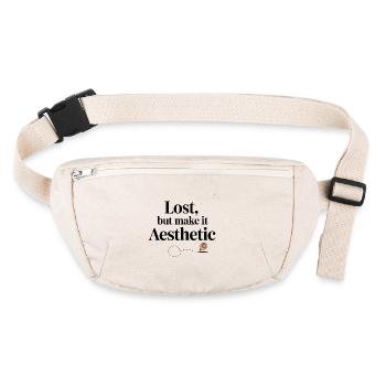 Perdu mais esthétique Conception d’épingle de carte GIS - Sac banane recyclé Stanley/Stella - blanc naturel - Devant