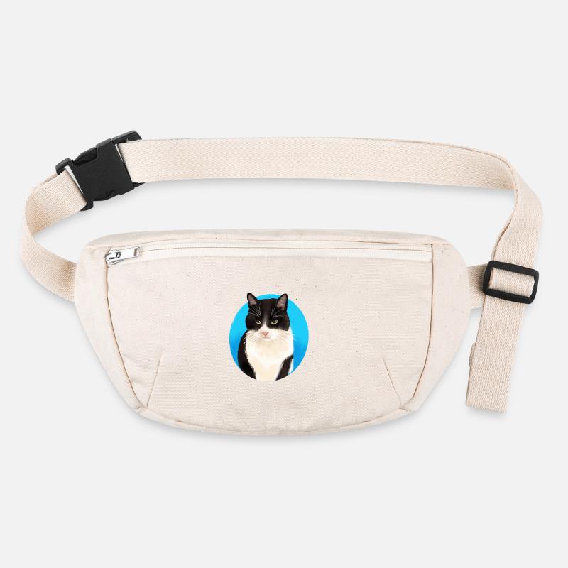Noir Blanc Chat Sac banane recyclé Stanley/Stella