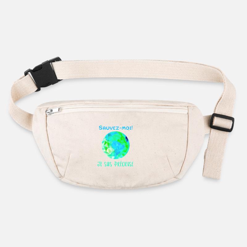 Geometric Globe Blue Green Save me! Stanley/Stella recycled Hip Bag 