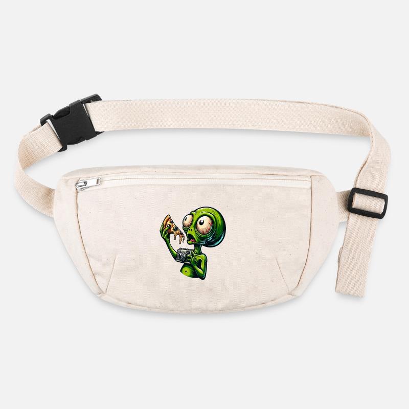 Alien with pizza and camera Stanley/Stella recycled Hip Bag 