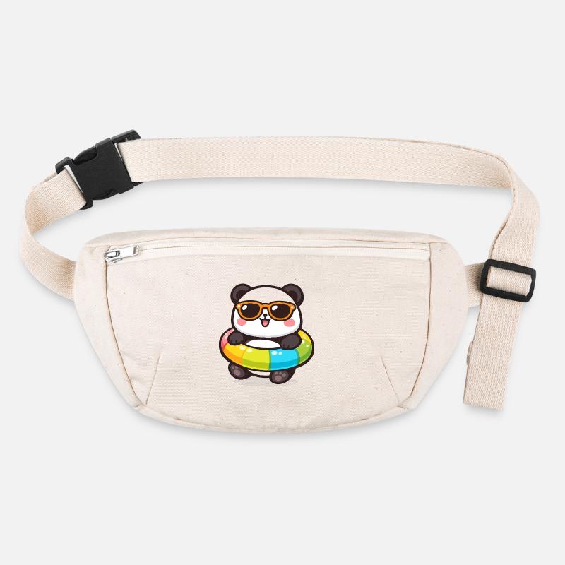 Panda in sunglasses swimming ring Stanley/Stella recycled Hip Bag 
