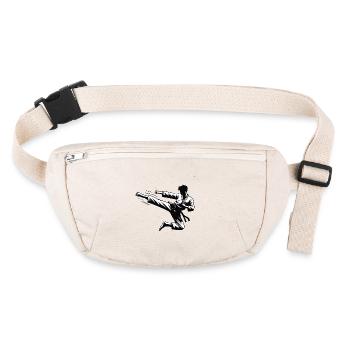 Sprungkick Roundhouse-Kick, Dollyo Chagi Design - Stanley/Stella recycled Hip Bag  - natural - Front